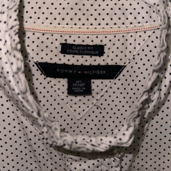 NWOT - Tommy Hilfiger Polka Dot Classic Fit Shirt - Picture 5 of 7